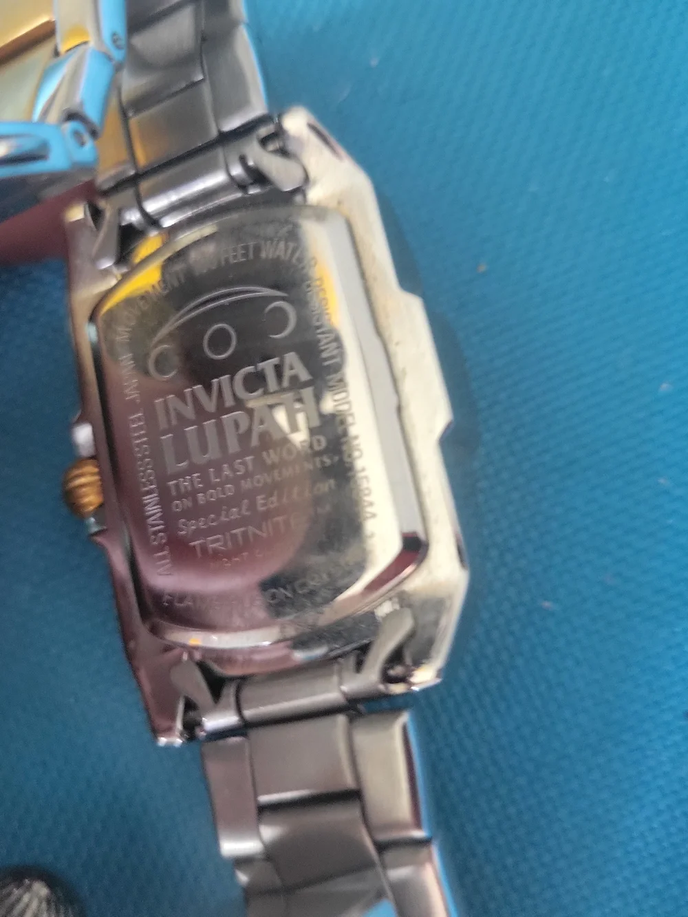 Invicta Two-Tone Rectangular Dress Watch - Gold & Silver